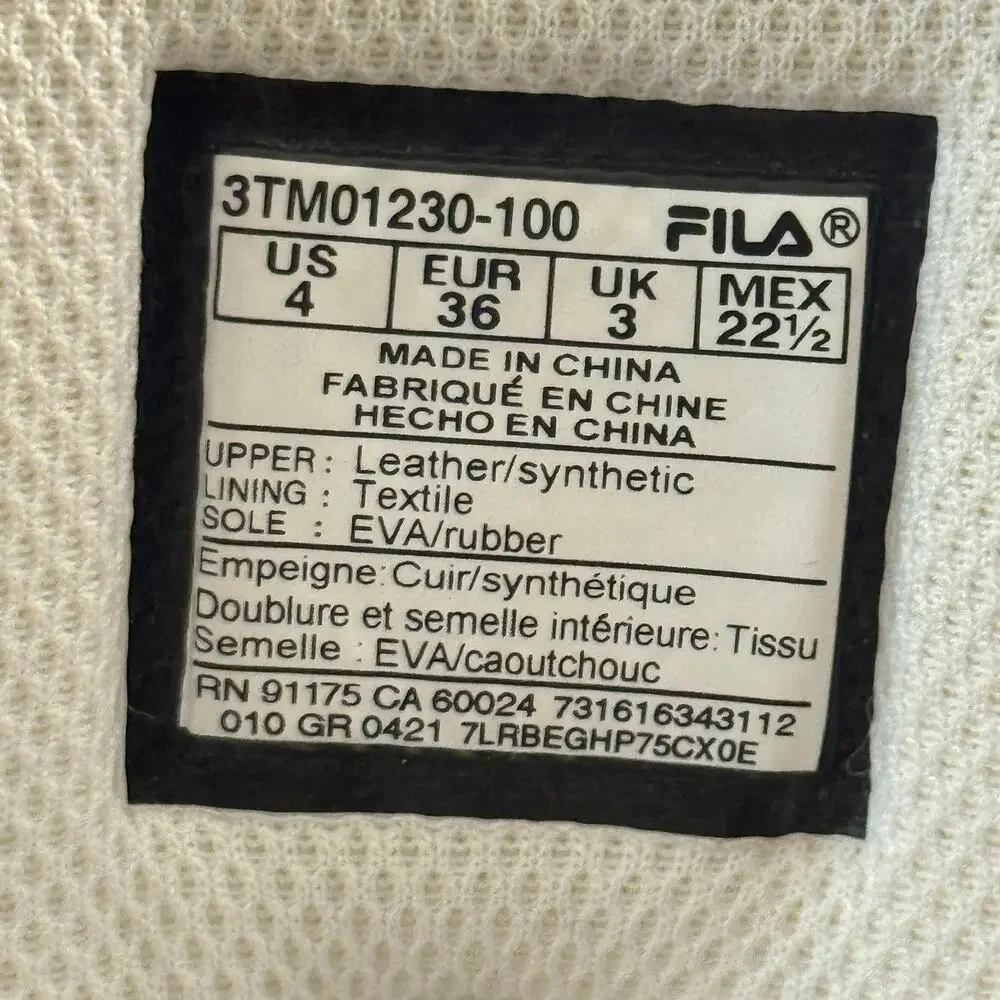 FILA LNX-100 Sneakers White Size US 4 NO LACES - Picture 7 of 7